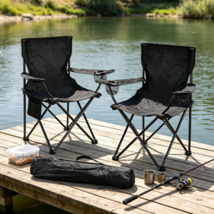 2 Pack Lightweight Folding Camping Chairs with Carry Bag for Beach Picnic Outdoor Events