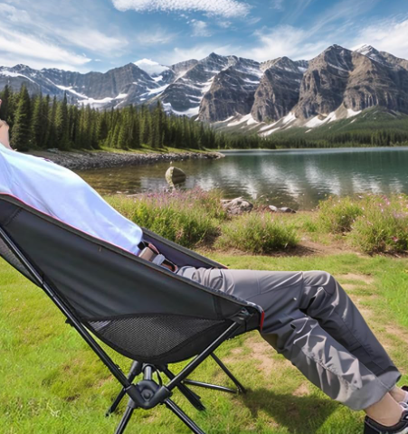 Portable Folding Camping Chair with Carry Bag for Hiking Backpacking Beach Fishing Picnic - Image 2