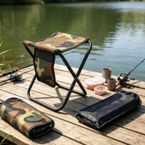 Mini Folding Fishing Stool with Carry Bag Heavy Duty Portable Seat for Hiking Beach Gardening