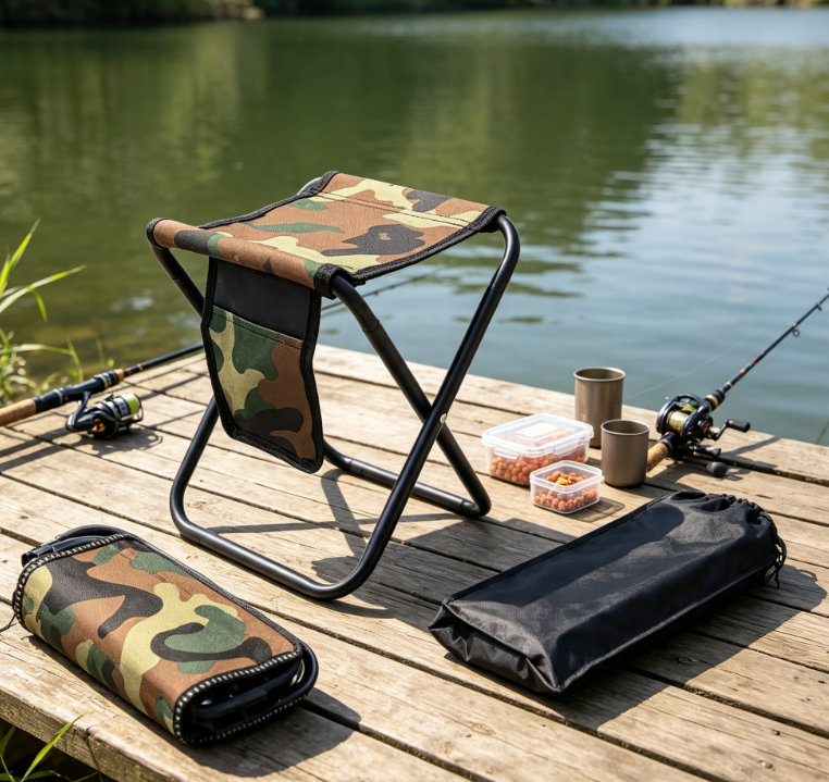 Mini Folding Fishing Stool with Carry Bag Heavy Duty Portable Seat for Hiking Beach Gardening