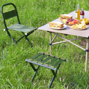 Portable Folding Camping Chair with Steel Frame Heavy Duty Seat for Hunting Fishing Hiking