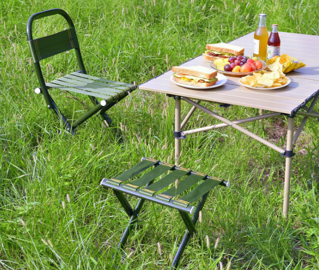 Portable Folding Camping Chair with Steel Frame Heavy Duty Seat for Hunting Fishing Hiking