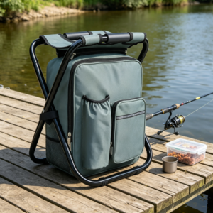 Portable Backpack Cooler Chair with Folding Design for Fishing Hunting Travel Camping
