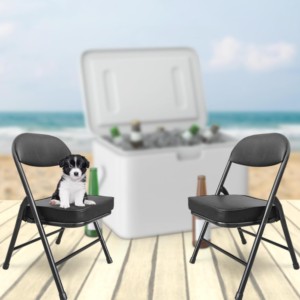 Mini Folding Camping Chair with Padded Seat for Patio Garage Hiking Fishing Picnic